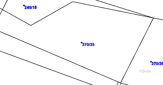 Parcela st. 370/35 v KÚ Horoušany, Katastrální mapa