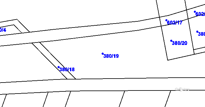 Parcela st. 380/19 v KÚ Horoušany, Katastrální mapa