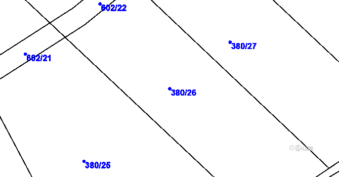 Parcela st. 380/26 v KÚ Horoušany, Katastrální mapa