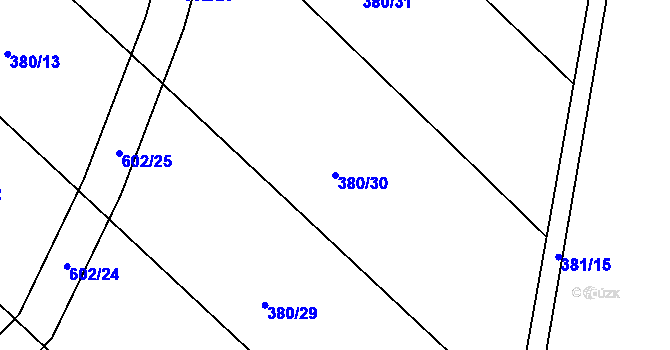 Parcela st. 380/30 v KÚ Horoušany, Katastrální mapa