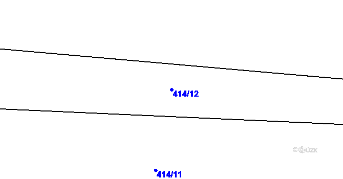 Parcela st. 414/12 v KÚ Horoušany, Katastrální mapa