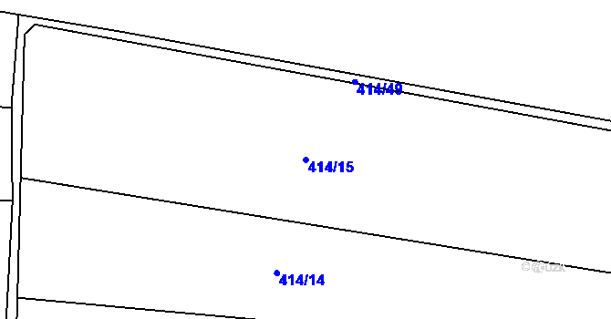 Parcela st. 414/15 v KÚ Horoušany, Katastrální mapa