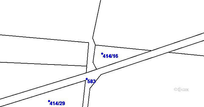 Parcela st. 414/16 v KÚ Horoušany, Katastrální mapa