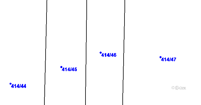 Parcela st. 414/46 v KÚ Horoušany, Katastrální mapa
