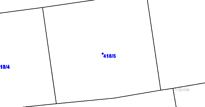 Parcela st. 418/5 v KÚ Horoušany, Katastrální mapa