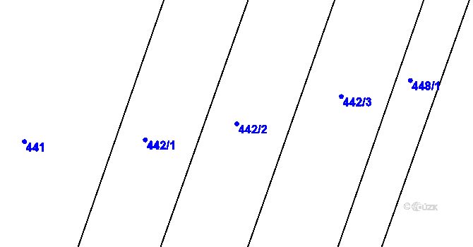 Parcela st. 442/2 v KÚ Horoušany, Katastrální mapa