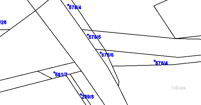 Parcela st. 578/6 v KÚ Horoušany, Katastrální mapa