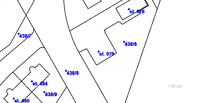 Parcela st. 979 v KÚ Horoušany, Katastrální mapa