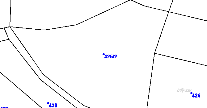 Parcela st. 425/2 v KÚ Horská Kamenice, Katastrální mapa