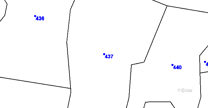 Parcela st. 437 v KÚ Horská Kamenice, Katastrální mapa