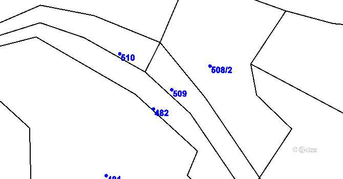 Parcela st. 509 v KÚ Horská Kamenice, Katastrální mapa