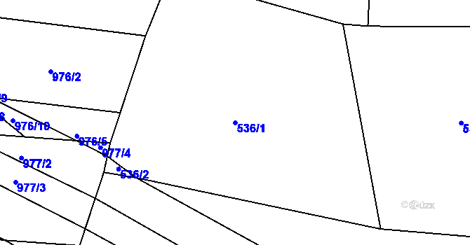 Parcela st. 536/1 v KÚ Horská Kamenice, Katastrální mapa