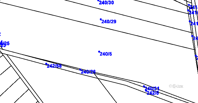 Parcela st. 240/5 v KÚ Dolce, Katastrální mapa