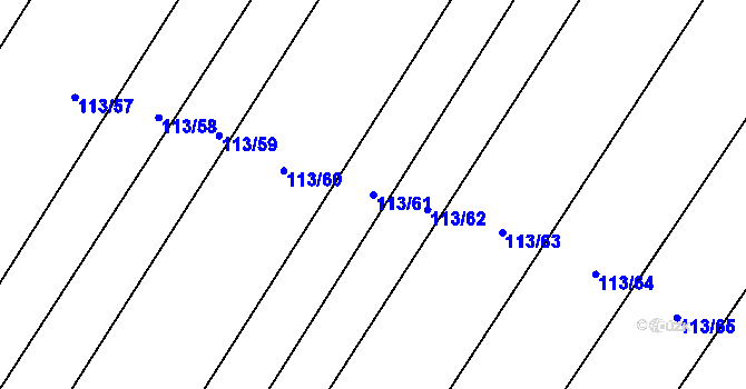 Parcela st. 113/61 v KÚ Dolce, Katastrální mapa