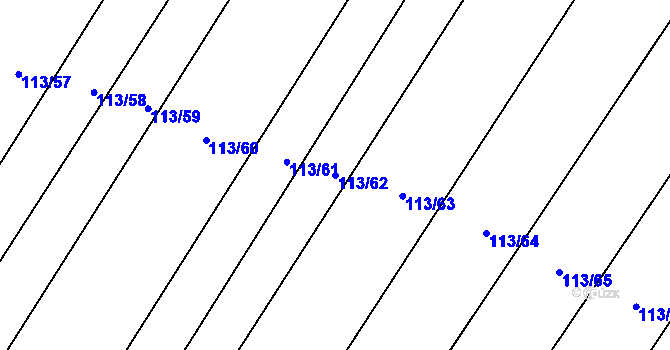 Parcela st. 113/62 v KÚ Dolce, Katastrální mapa