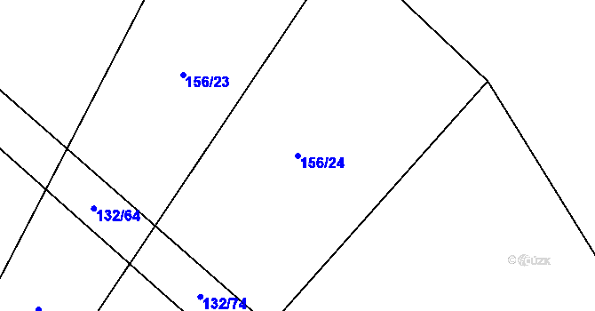 Parcela st. 156/24 v KÚ Dolce, Katastrální mapa