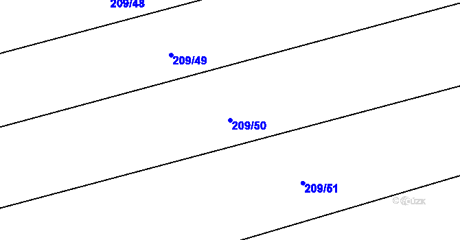 Parcela st. 209/50 v KÚ Dolce, Katastrální mapa