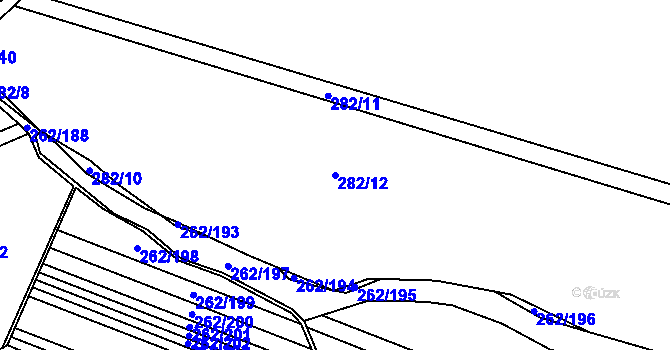 Parcela st. 282/12 v KÚ Dolce, Katastrální mapa
