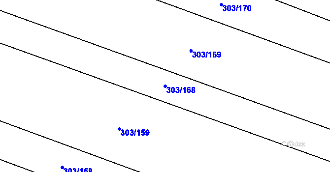 Parcela st. 303/168 v KÚ Dolce, Katastrální mapa