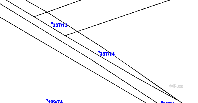 Parcela st. 337/14 v KÚ Dolce, Katastrální mapa