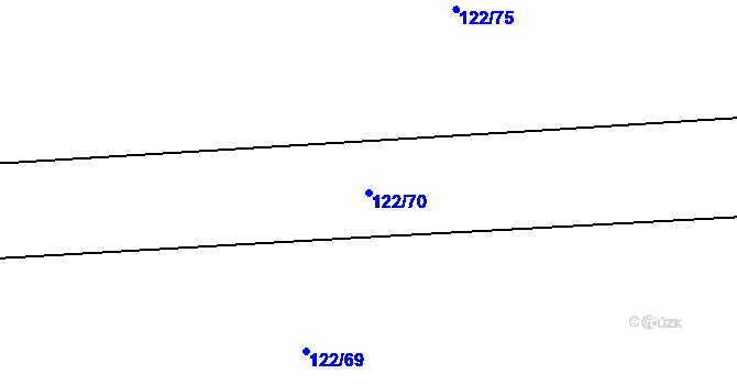 Parcela st. 122/70 v KÚ Horšice, Katastrální mapa
