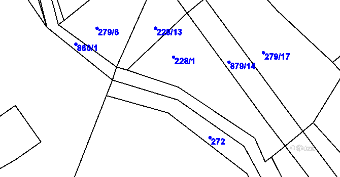 Parcela st. 228/14 v KÚ Horšice, Katastrální mapa