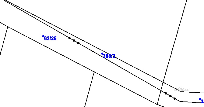 Parcela st. 388/3 v KÚ Horšice, Katastrální mapa