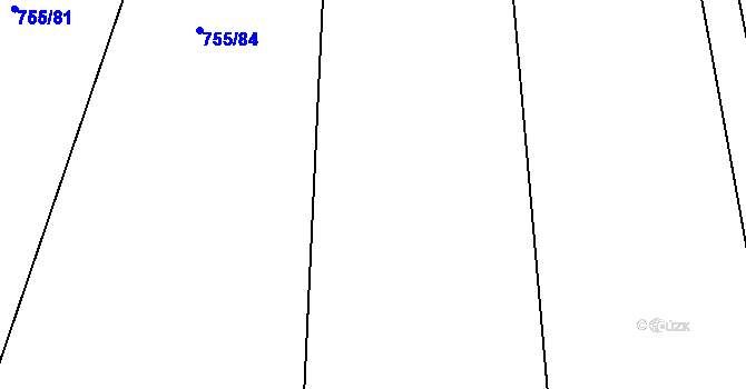 Parcela st. 755/87 v KÚ Horšice, Katastrální mapa