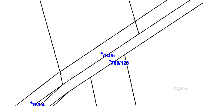 Parcela st. 763/5 v KÚ Horšice, Katastrální mapa