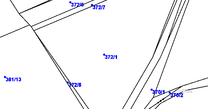 Parcela st. 372/1 v KÚ Týniště u Horšic, Katastrální mapa