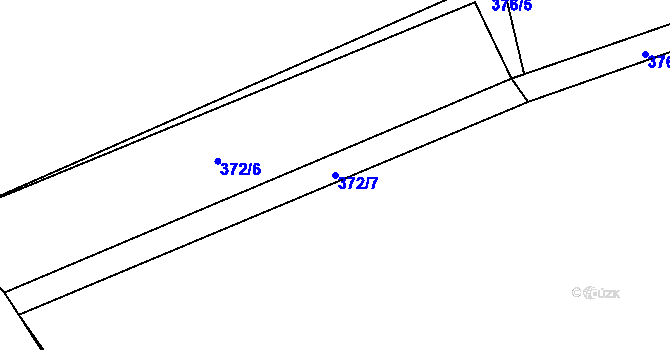 Parcela st. 372/7 v KÚ Týniště u Horšic, Katastrální mapa