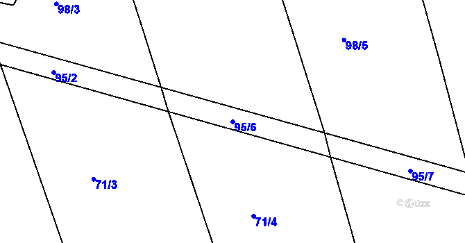 Parcela st. 95/6 v KÚ Týniště u Horšic, Katastrální mapa