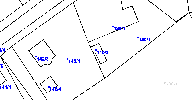 Parcela st. 140/2 v KÚ Horšovský Týn, Katastrální mapa