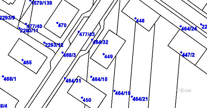 Parcela st. 449 v KÚ Horšovský Týn, Katastrální mapa