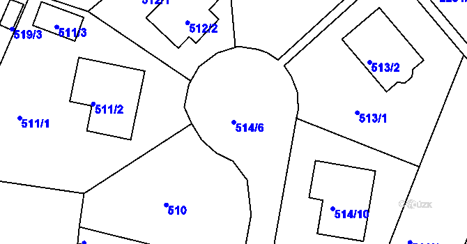 Parcela st. 514/6 v KÚ Horšovský Týn, Katastrální mapa
