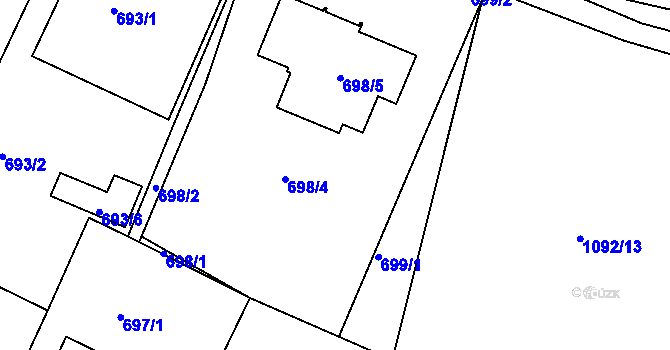 Parcela st. 699/4 v KÚ Horšovský Týn, Katastrální mapa
