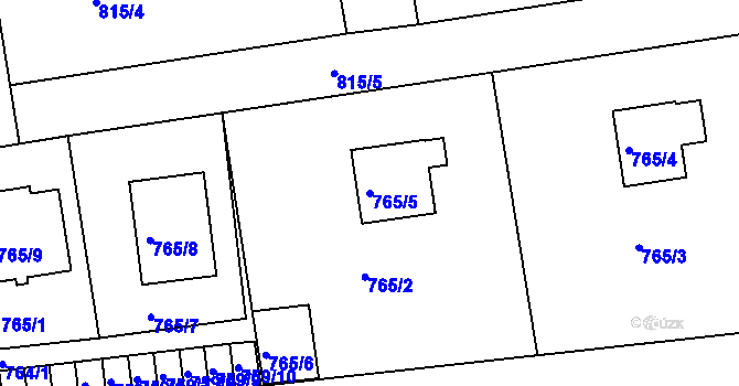 Parcela st. 765/5 v KÚ Horšovský Týn, Katastrální mapa