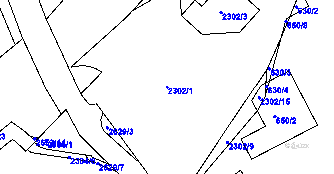 Parcela st. 2302/1 v KÚ Horšovský Týn, Katastrální mapa