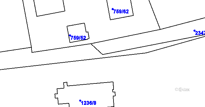 Parcela st. 2347/7 v KÚ Horšovský Týn, Katastrální mapa
