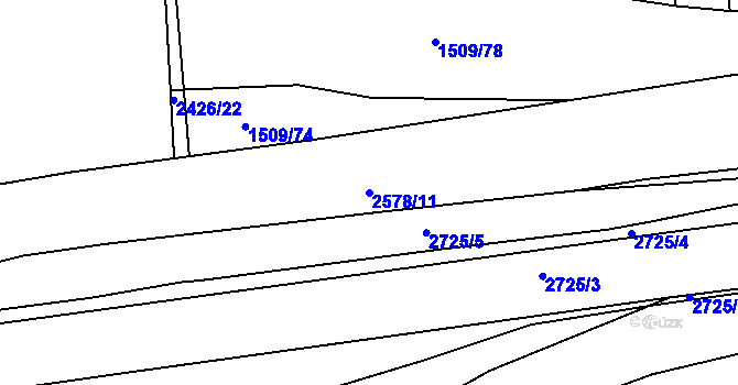 Parcela st. 2578/11 v KÚ Horšovský Týn, Katastrální mapa