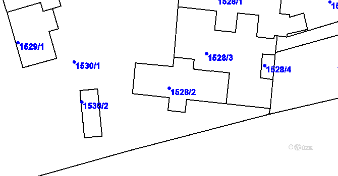 Parcela st. 1528/2 v KÚ Horšovský Týn, Katastrální mapa