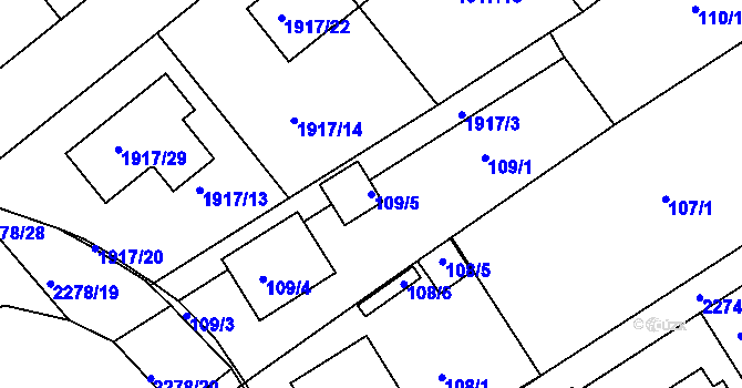 Parcela st. 109/5 v KÚ Horšovský Týn, Katastrální mapa