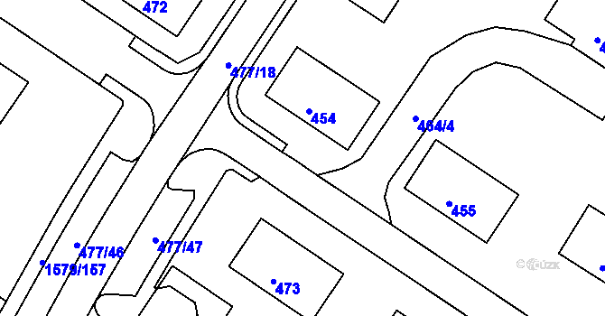 Parcela st. 464/8 v KÚ Horšovský Týn, Katastrální mapa