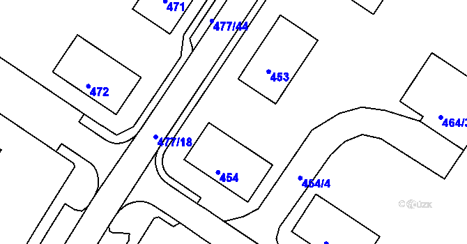 Parcela st. 464/9 v KÚ Horšovský Týn, Katastrální mapa