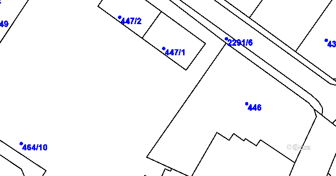 Parcela st. 464/27 v KÚ Horšovský Týn, Katastrální mapa