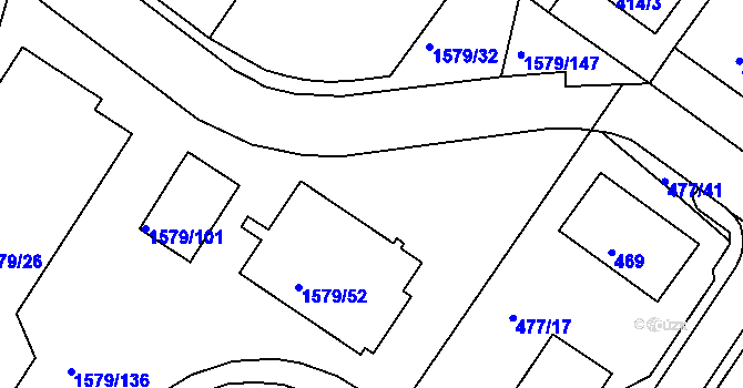 Parcela st. 1579/138 v KÚ Horšovský Týn, Katastrální mapa