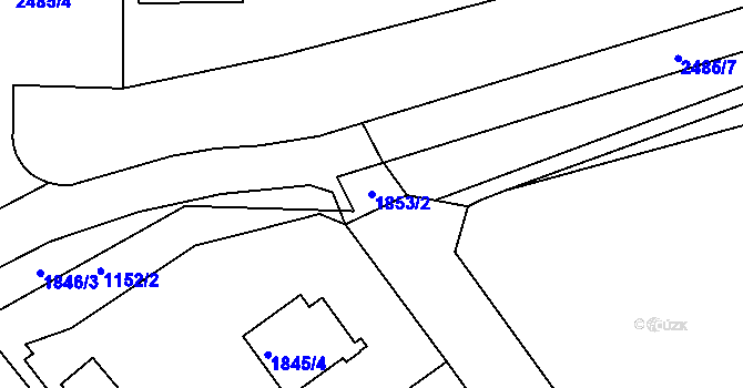 Parcela st. 1853/2 v KÚ Horšovský Týn, Katastrální mapa