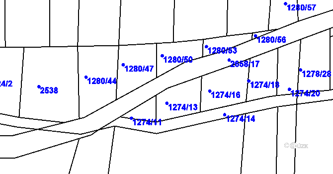 Parcela st. 2658/13 v KÚ Horšovský Týn, Katastrální mapa