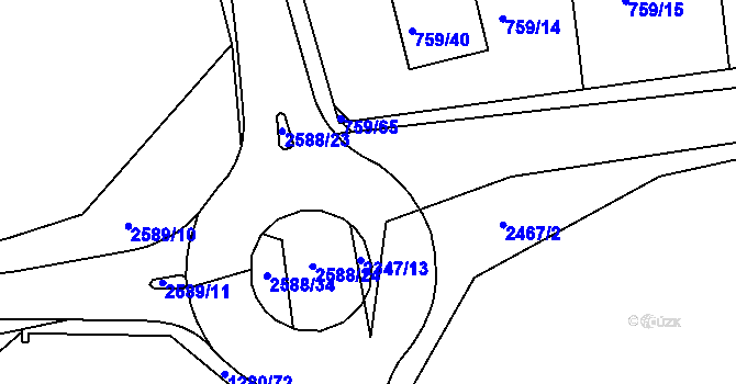 Parcela st. 2347/12 v KÚ Horšovský Týn, Katastrální mapa