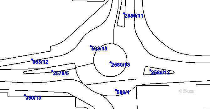 Parcela st. 2580/22 v KÚ Horšovský Týn, Katastrální mapa